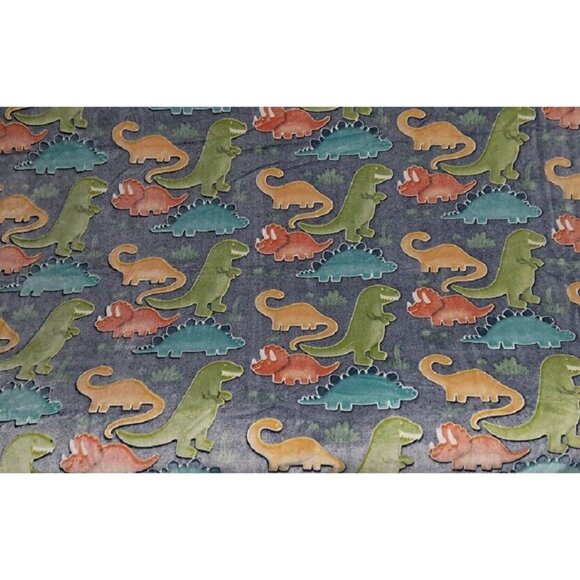 New Dinosaurs Glow in the Dark Luxury Plush Gift Fleece Throw Blanket T-Rex SOFT - Picture 1 of 5